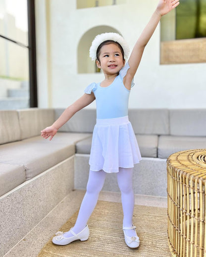 Stelle Girls' Ultra Soft Pro Dance Tight/Ballet Footed Tight(Toddler/Little Kid/Big Kid),WT,S White