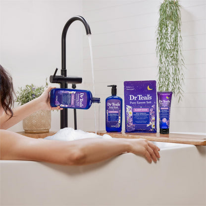 Dr Teal's Foaming Bath with Pure Epsom Salt, Relax & Relief with Eucalyptus & Spearmint, 34 fl oz (Pack of 2)