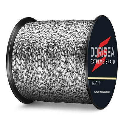 Dorisea Extreme Braid 100% Pe Multi-Color(Black&White) Braided Fishing Line 109Yards-2187Yards 6-550Lb Test Fishing Wire Fishing String Incredible Superline (100m/109Yards 30lb/0.26mm)