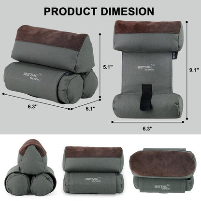 BZTAC Tactical Shooting Rest Bag Durable 600D Oxford Water Resistance with Soft Double Layer Cowhide Leather, Rifle Support Sand Bag Stand Holders for Shooting, Range, Outdoor and Hunting - Unfilled