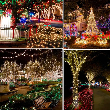 Dazzle Bright Fairy Lights Battery Operated, 2 Pack Total 40FT 120LED Silver Wire Waterproof String Lights, Christmas Decorations for Indoor Outdoor Bedroom Yard Party Decor, Warm White
