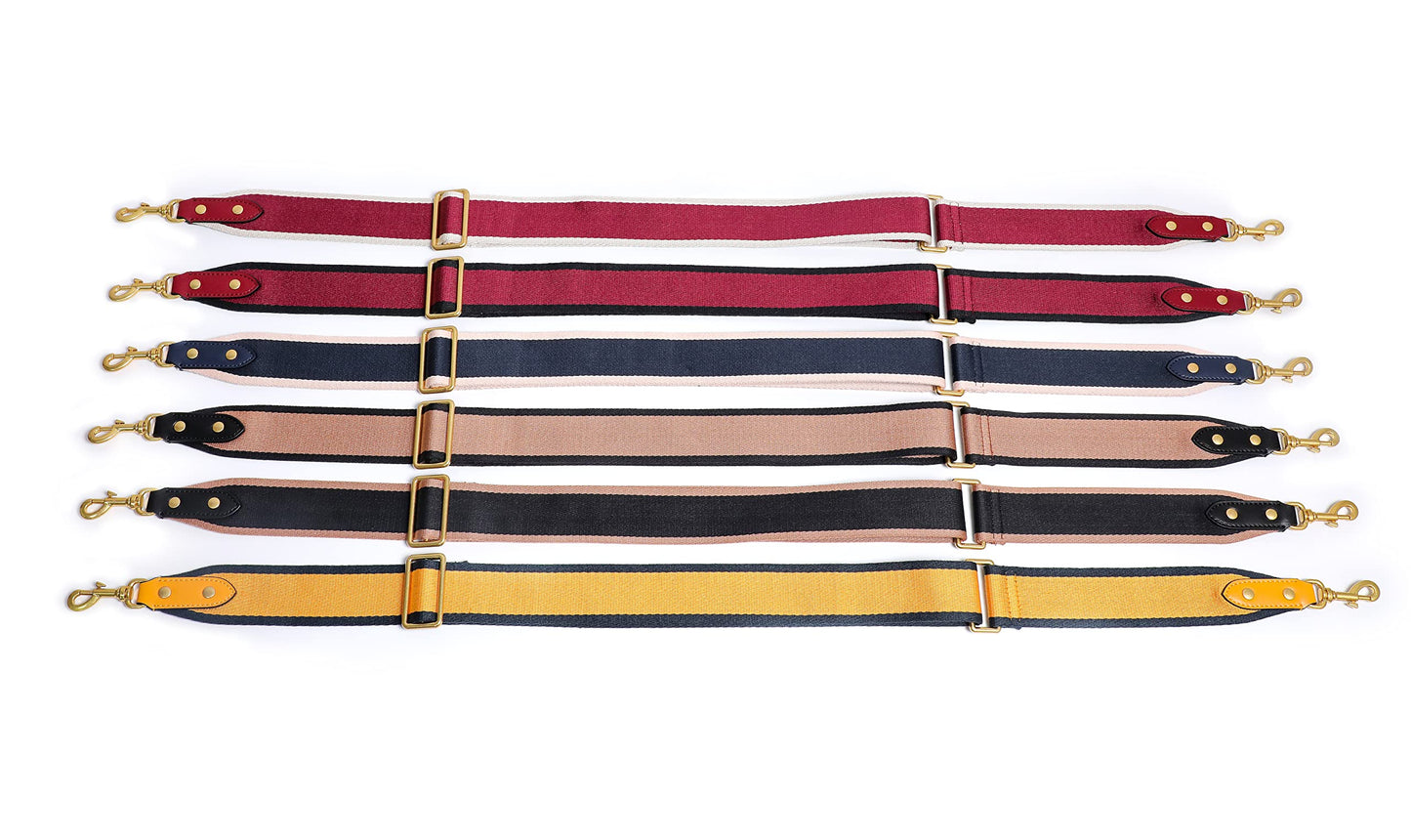 GOXTECH Purse Strap Replacement Crossbody Handbag Stripe Wide Adjustable (Brown -Bag Strap)