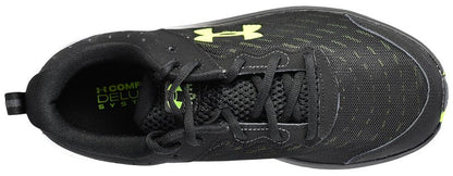 Under Armour Men's Charged Assert 10 Shoes, (004) Black/Black/High Vis Yellow, 13 X-Wide