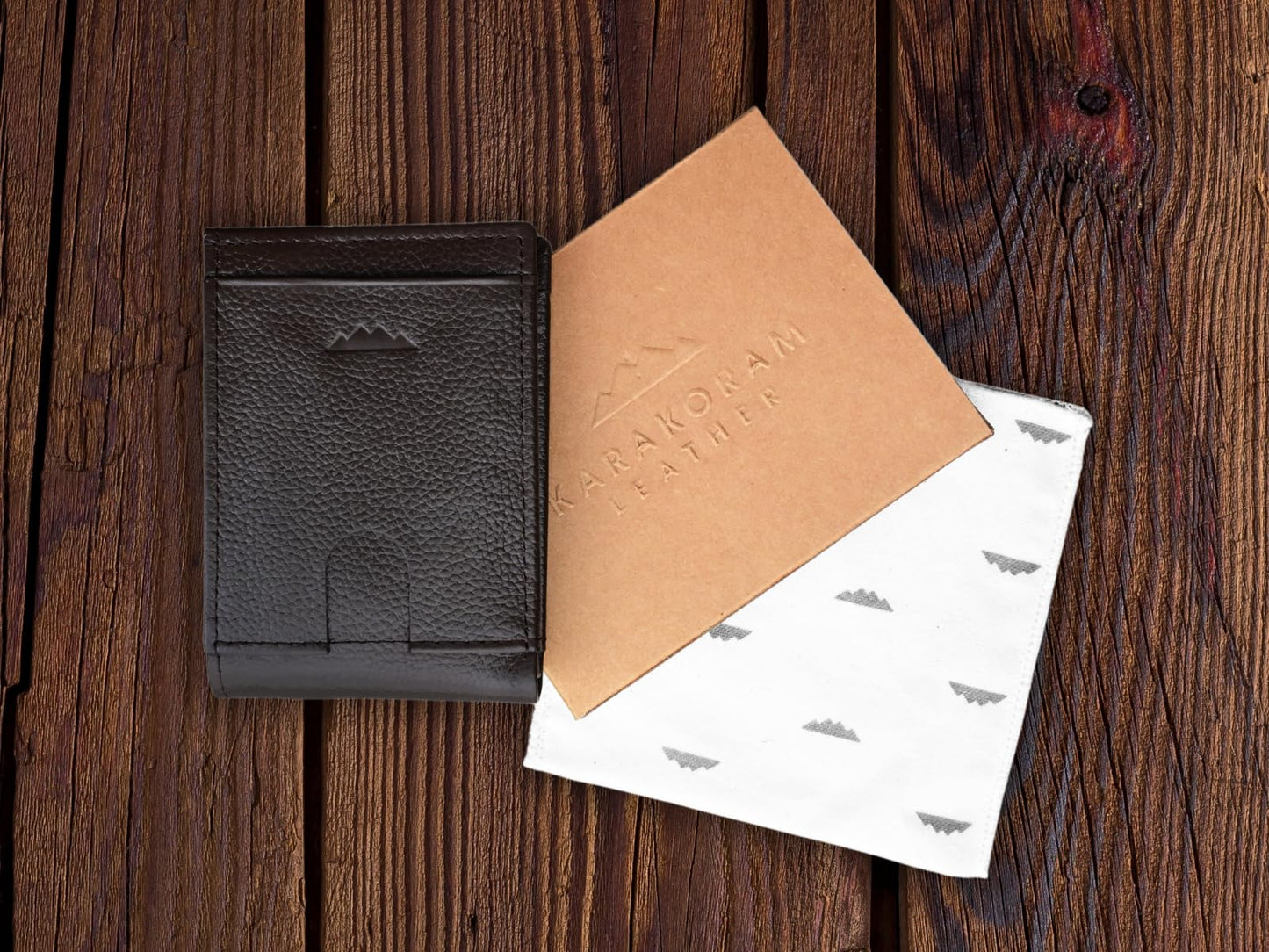KARAKORAM LEATHER Slim BiFold Wallet for Men | Premium Cowhide Leather | Artisan Made | RFID Blocking | 12-14 Cards with 2 Quick Access Slots | Front Pocket Everyday Carry (Mountain Mocha)