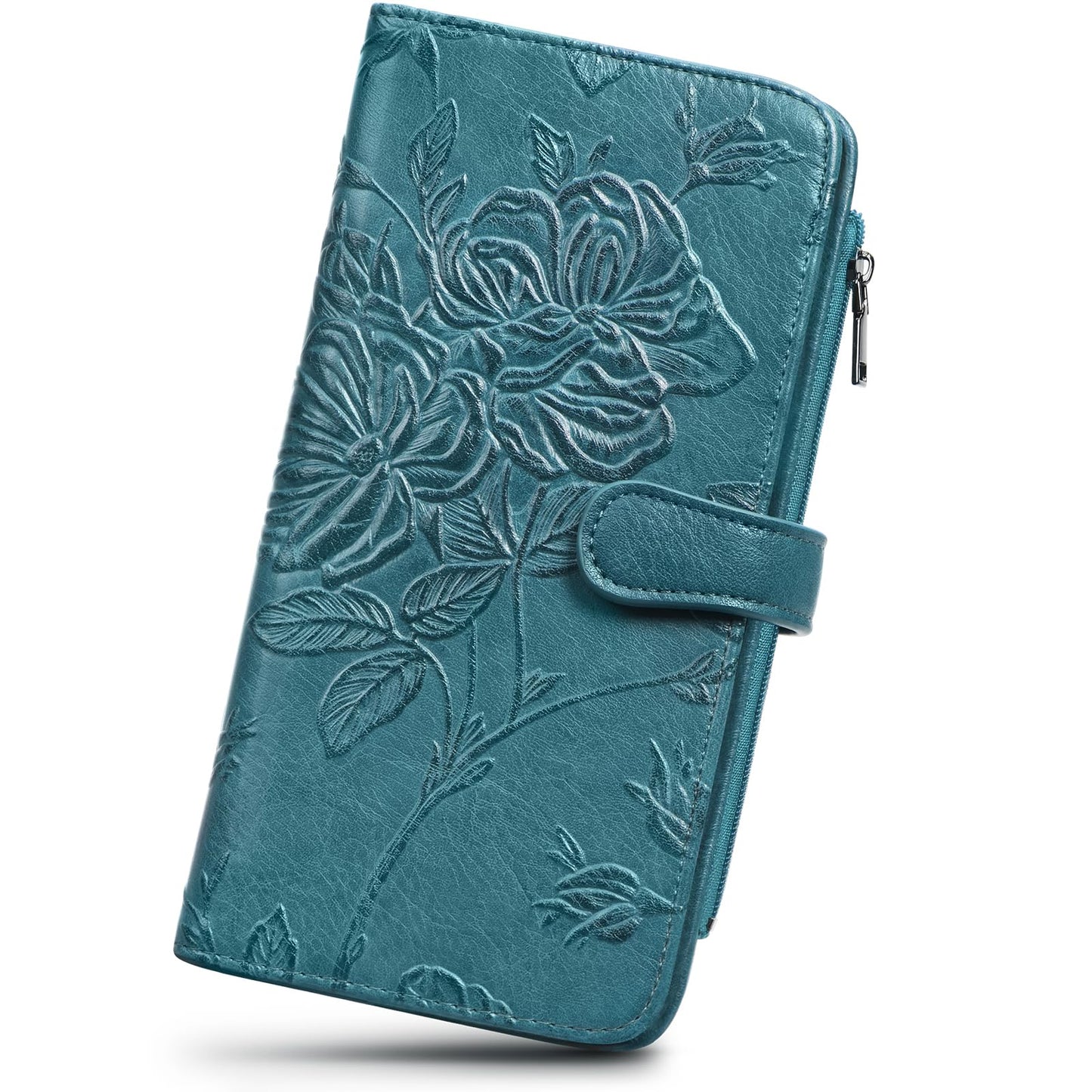 FORUWISH Wallet Women, RFID Blocking Slim Credit Card Holder For Women, Coin Purse, Travel Wallet, Foldable Clutch Wallet With Zipper Pocket