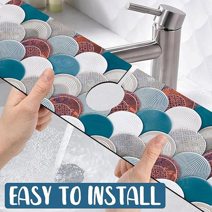 Wall Tiles Texture Sink Faucet Absorbing Mat Ceramic Decor Super Absorbent Fast