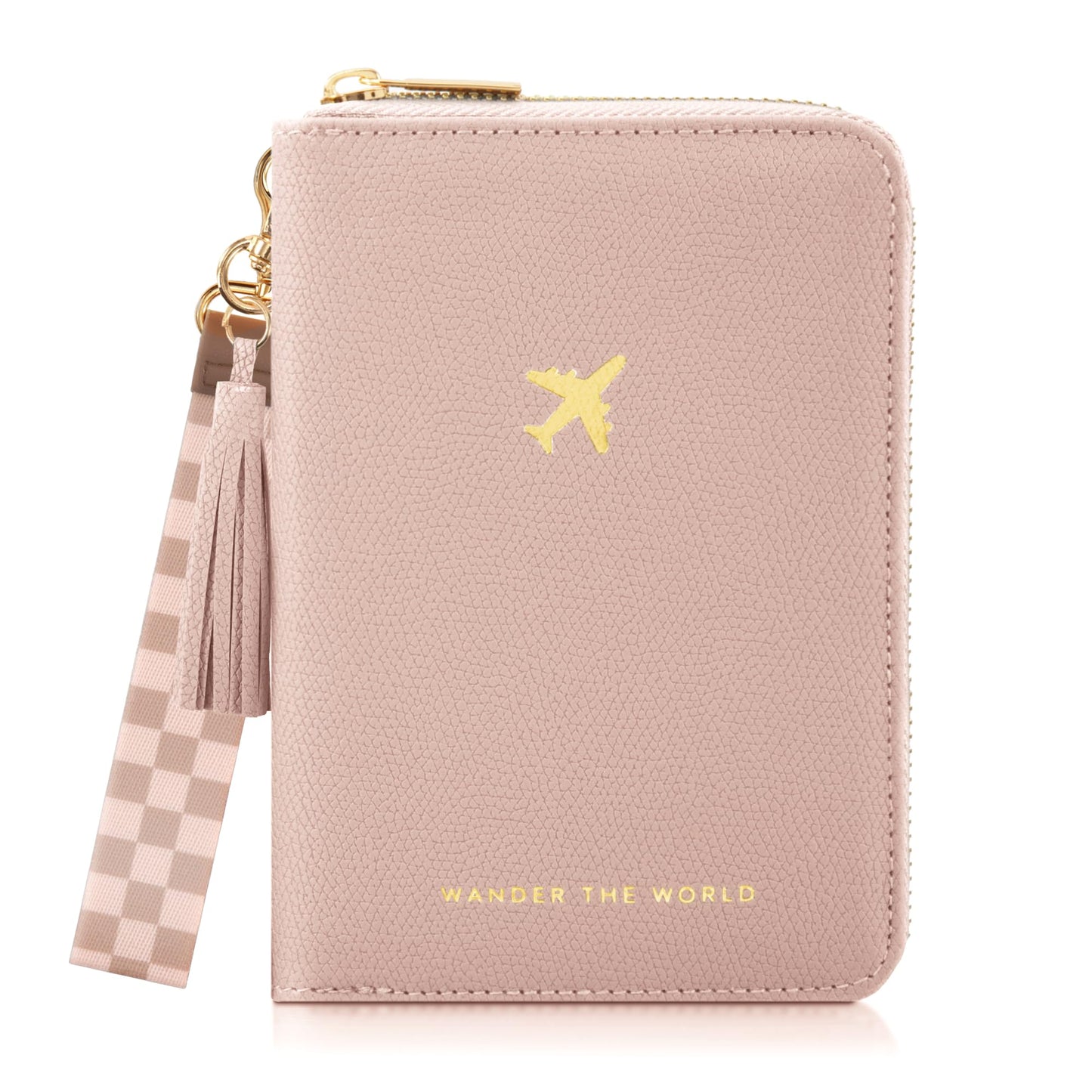 Beautiful Passport Holder for Travel with Wristlet Strap - All-in-One Wallet for Women with Card Slots and Tassel Keychain - Perfect RFID Blocking Case to Keep Your Travel Documents Organized & Safe