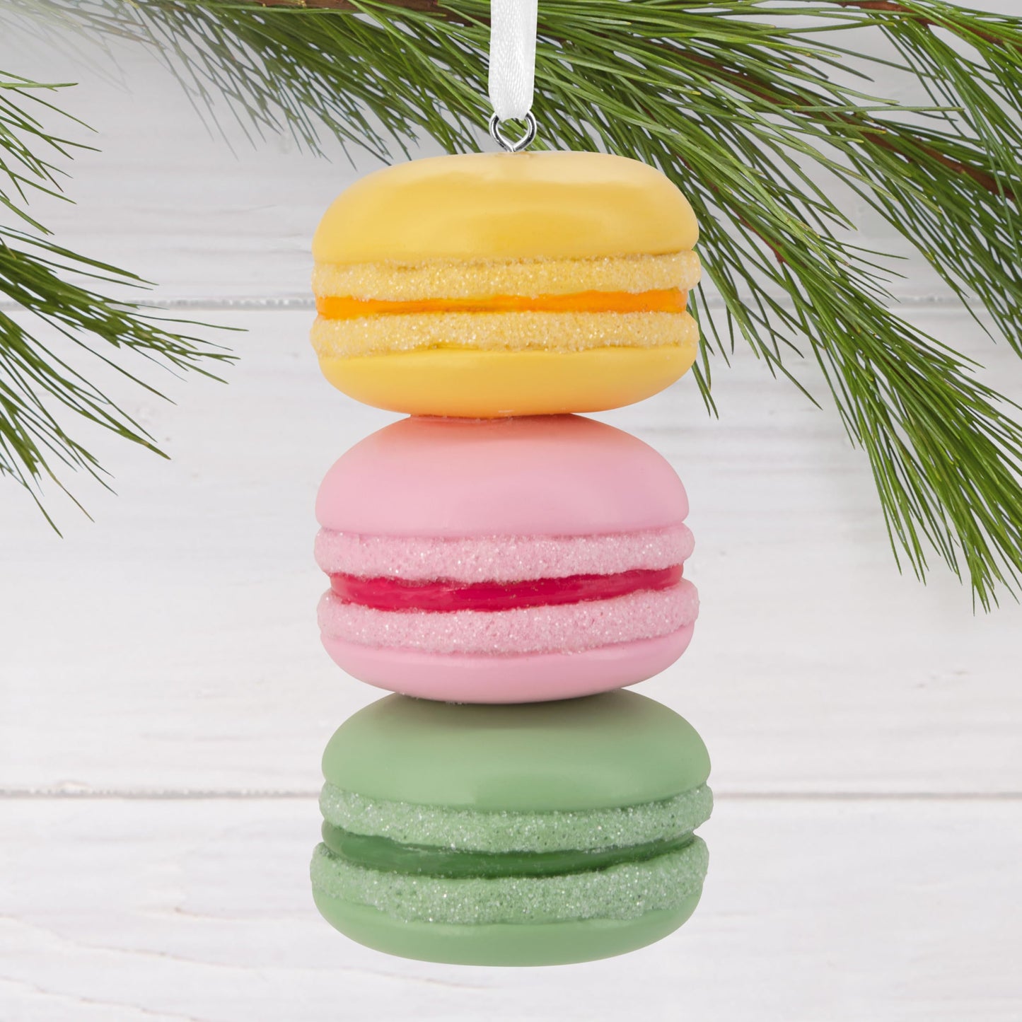 Hallmark Christmas Ornament, Stack of Macarons Ornament, Food Gifts