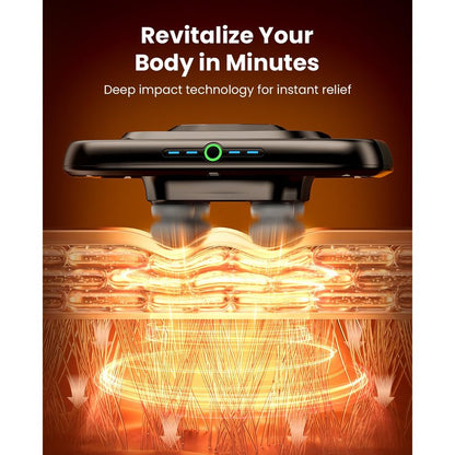 BOB AND BRAD A1 4-Head Massage Gun Deep Tissue, FSA Eligible/HSA Eligible, 4X Pain Relief Efficiency, Replaceable Massager Heads & Plate, Electric Percussion Massage Gun Tool for Back, Leg, Muscle