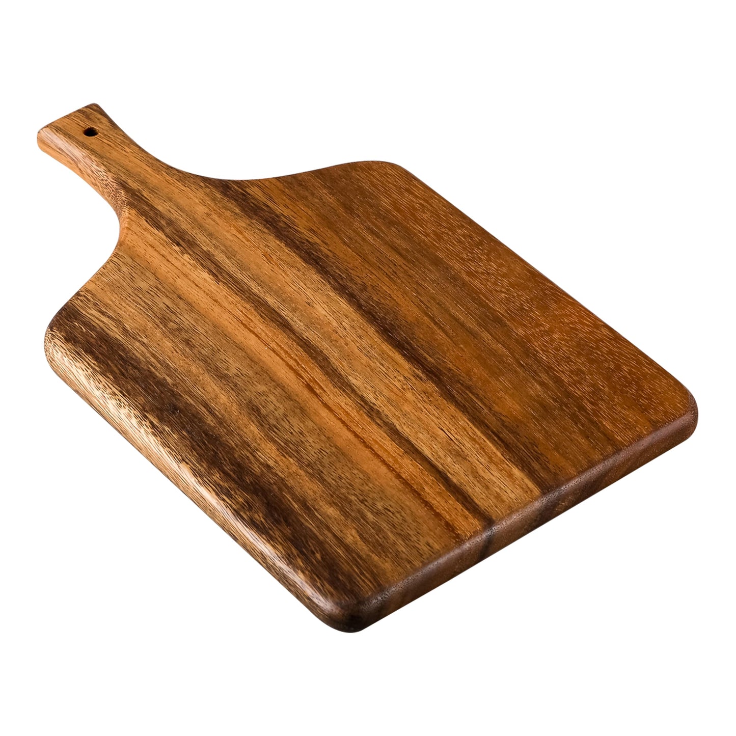 SOFE Walnut Wood Cutting Board with Handle, Rectangle Cheese Serving Board, Wooden Chopping Board Kitchen Charcuterie Board, Decorative Trays for Serving Food Bread Fruit Snack Meat, 15" X 8.7"