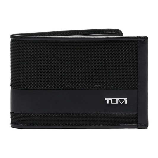 TUMI - Alpha Slim Single Billfold - Men's Ballistic Nylon Wallet - Hidden Card Pocket - Black