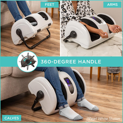 Best Choice Products Heated Shiatsu Foot Massager for Pain Relief, Plantar Fasciitis, Neuropathy, Blood Circulation w/Compact Design - Burgundy