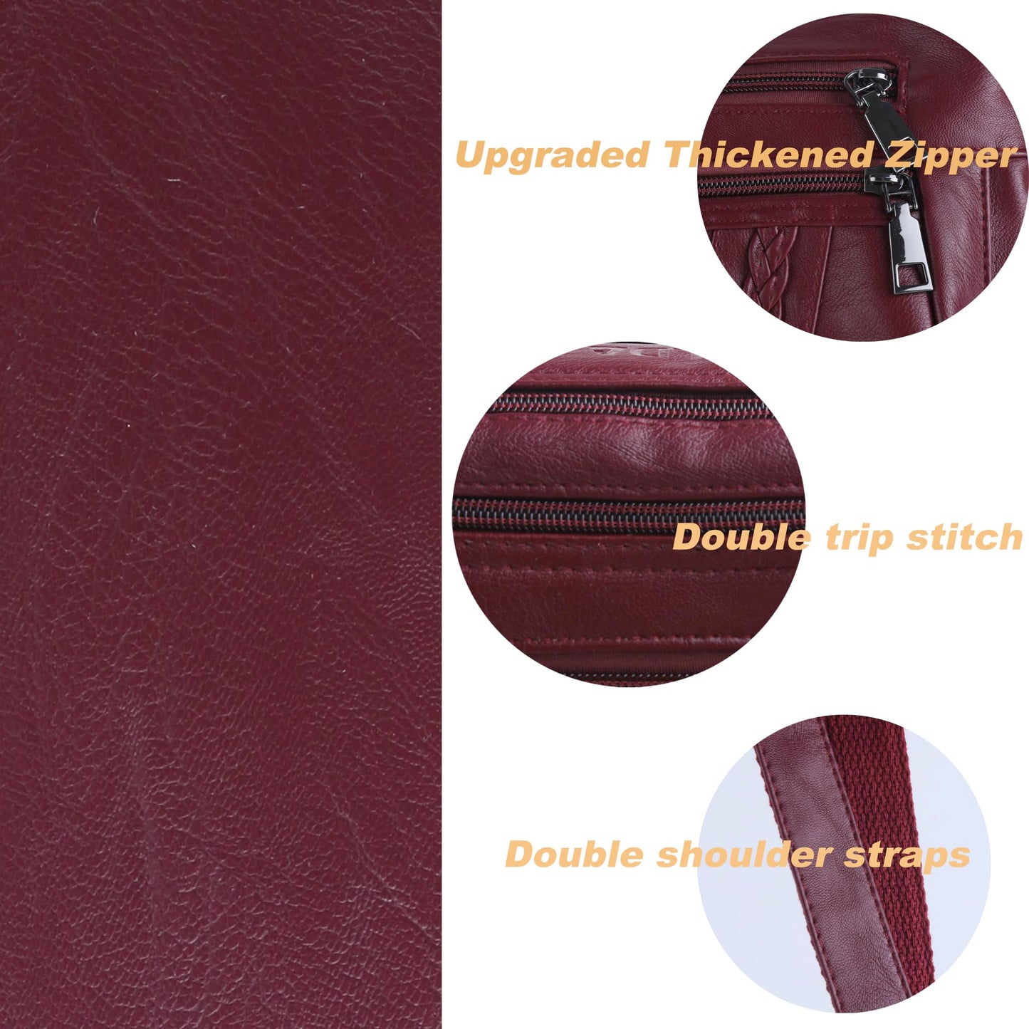 ELDA Crossbody Bags For Women Pocketbooks Soft PU Leather Purses and Handbags Multi Pocket Shoulder Bag