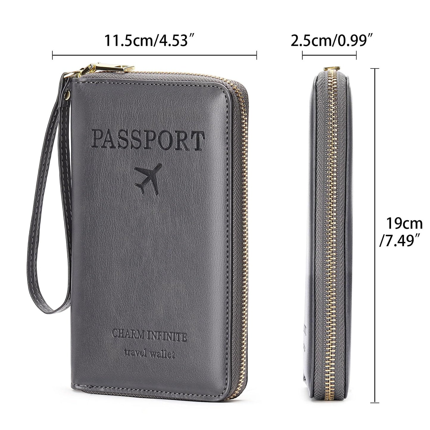 LEEXTON Leather RFID Blocking Passport Holder Travel Wallet, Passport Cover/Travel Wallet for Women/Men with