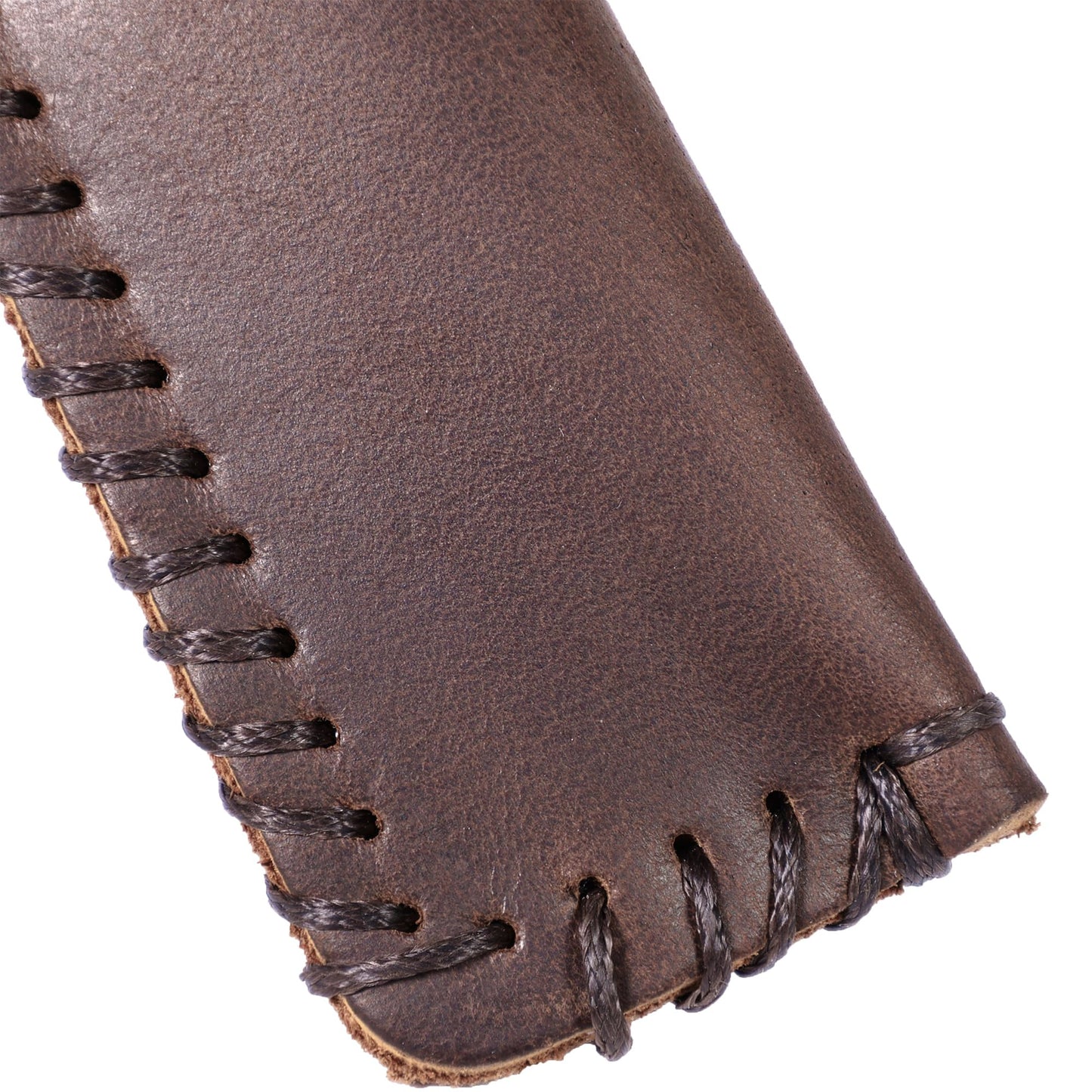 Handmade Genuine Leather Single Pen Case Fountain Pen Sleeve Holder Pouch Cover Vintage (Coffee)