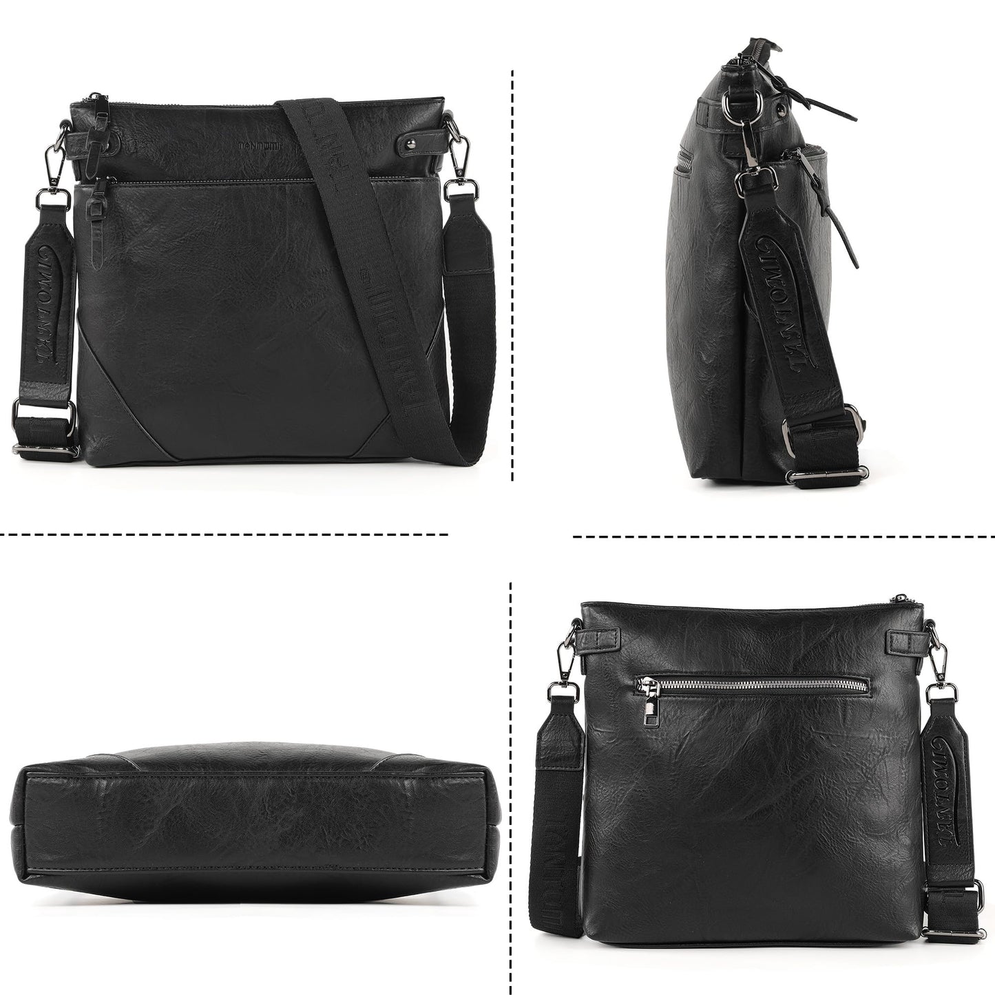 TANTOMI Crossbody Bags for Women, Vegan Leather Hobo Purse for Travel, Shoulder Handbags with Adjustable Wide Strap