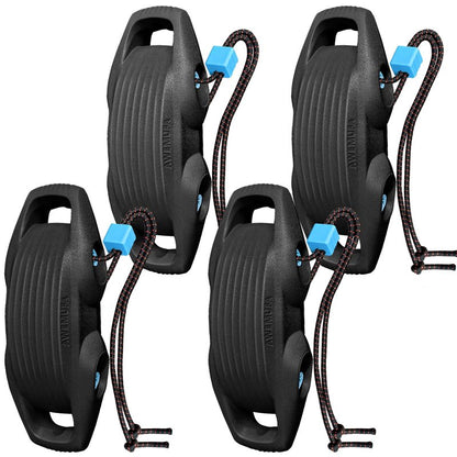 AWEMUFA 4 Pack EVA Boat Fenders for Docking, Large Boat Bumpers for Docking Upgraded Black Boat Buoys Bumpers, Fit for Pontoon, Bass, Deck and Jon Boat