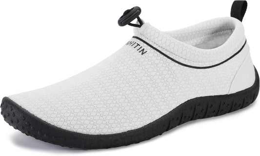 WHITIN Women's Water Shoes Aqua Barefoot Swim Beach Minimalist Socks Size 10 Surf Anti Slip Outdoor Activities Boating Gym Lightweight Sneakers Grey 41
