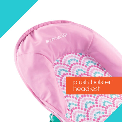 Ingenuity Deluxe Baby Bath Seat, Adjustable Support for Sink or Bathtub, Includes 3 Reclining Positions - Bubble Waves