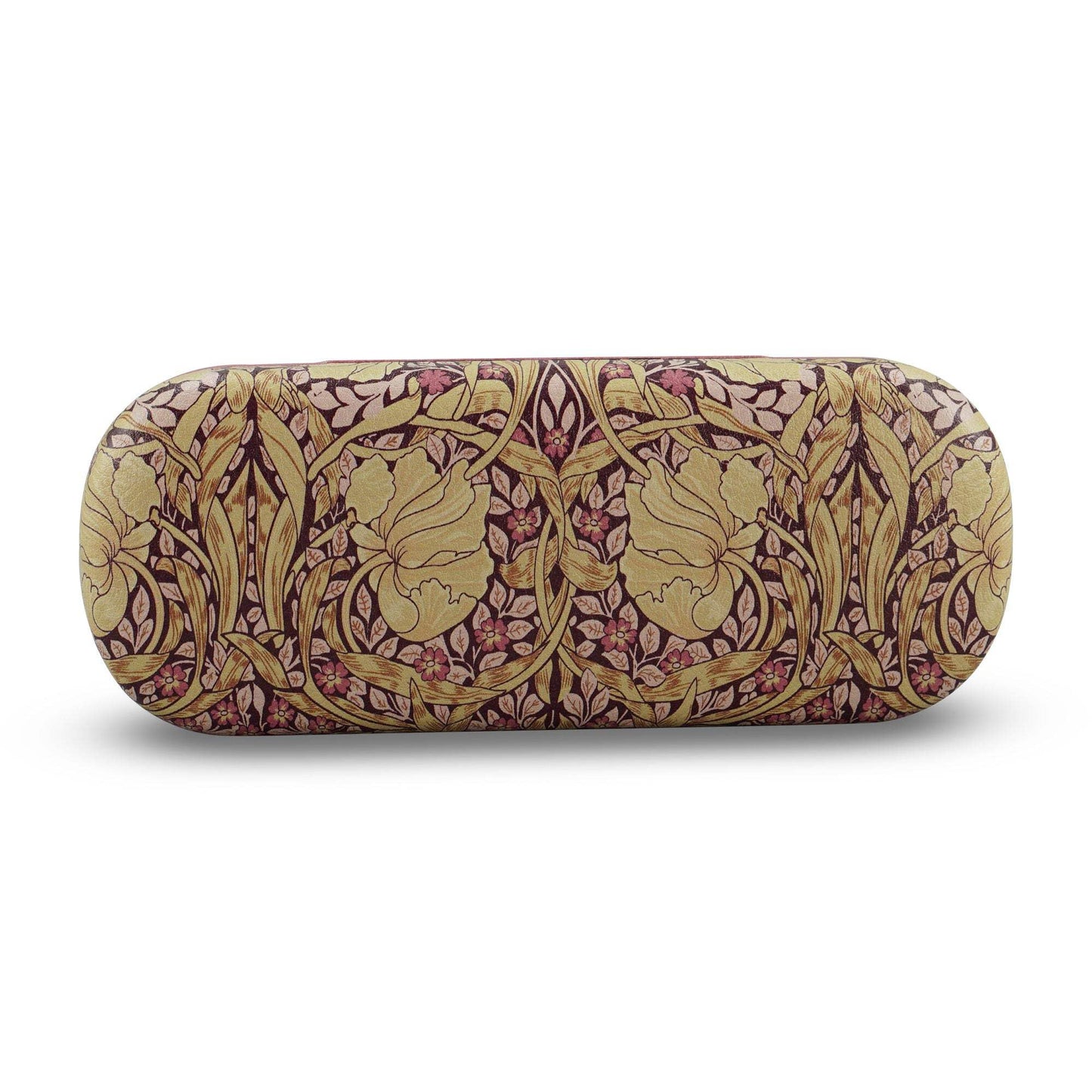 Half Moon Bay Pimpernel by ACS William Morris 6.5 x 2.76 x 1.65 Inch Ivory and Blush Rose Pink PU Leather with Microfiber Cloth Hard Cover Hinged Eyeglass Case