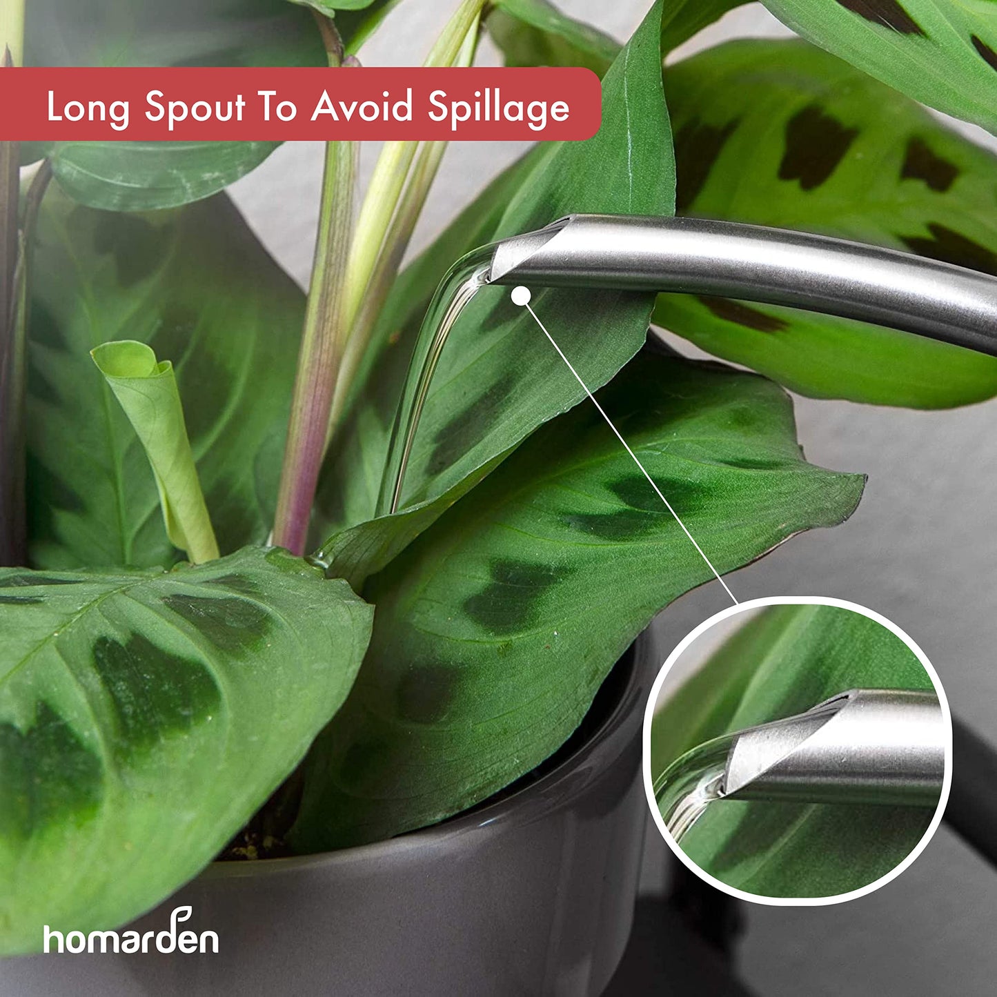 Homarden 30 oz. Copper Watering Can - Long Spout Metal Can for Indoor & Outdoor Plants