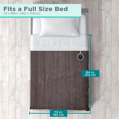 BLACK+DECKER Heated Blanket Electric Throw, Fleece Electric Blanket, Heating Blanket with 4 Heating Levels, 3H Timer, Auto Shutoff, Fast Heating (50x60 inches, Maroon)