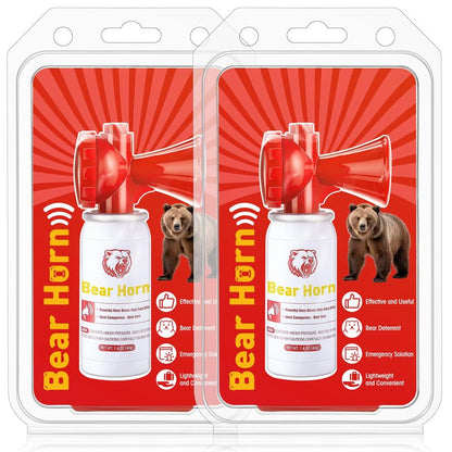 Dunkive 2 Pack Bear Horns - Very Loud 120dB Air Horns for Safety, Heard Up to 1/2 Mile Away, Scares Wild Animals