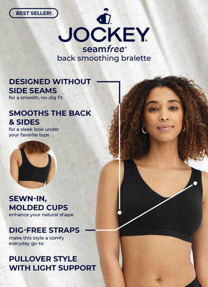 Jockey Women's Bra Seamfree Back Smoothing Bralette