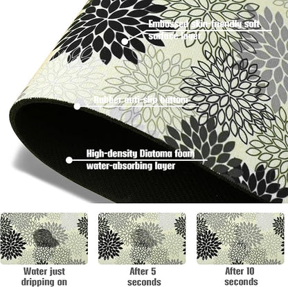Sink Faucet Absorbing Mat, 2 Pack Drying Mat Around Faucet Sink Splash Guard