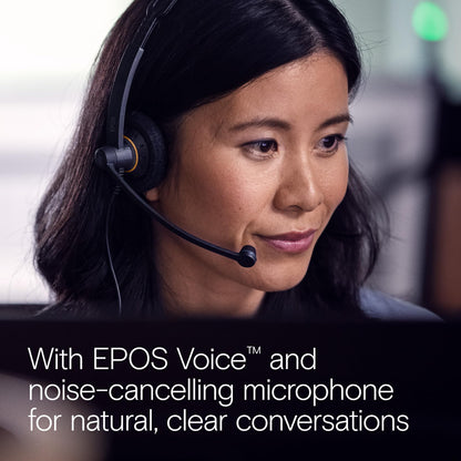 EPOS Sennheiser Consumer Audio SC 60 USB ML (504547) - Double-Sided Business Headset | For Skype for Business | with HD Sound, Noise-Cancelling Microphone, & USB Connector (Black)