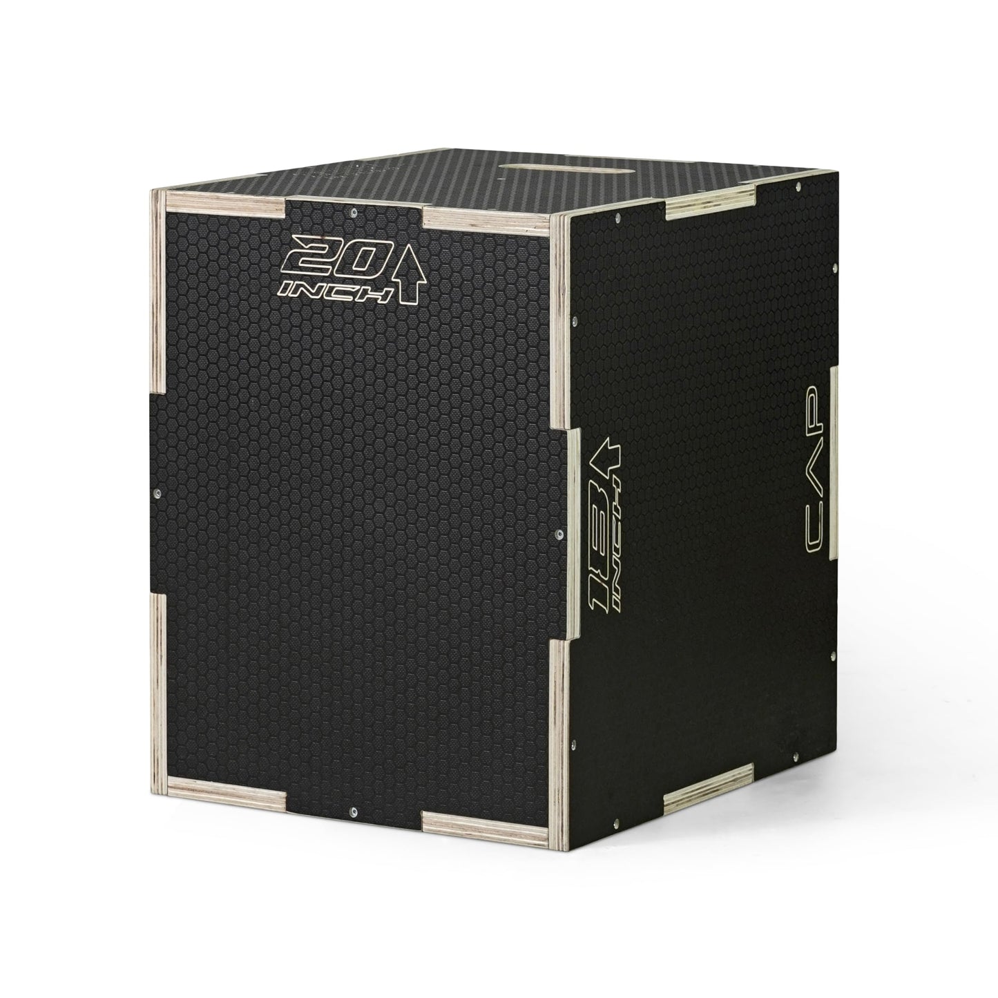 CAP Barbell 3-in-1 Rubber Textured Plyometric Box 20in x 18in x 16in