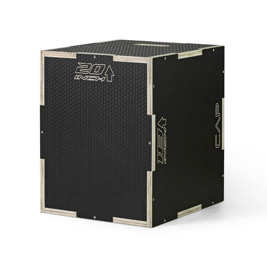 CAP Barbell 3-in-1 Rubber Textured Plyometric Box 20in x 18in x 16in