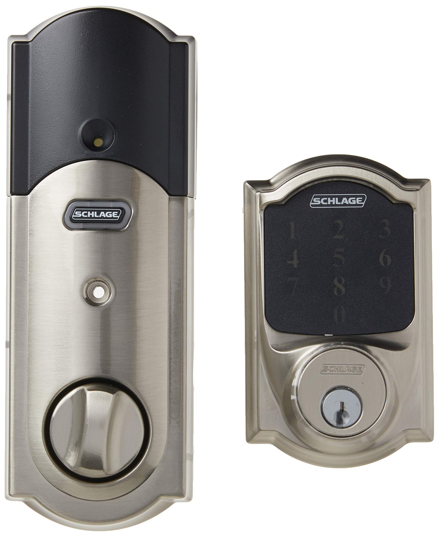 SCHLAGE Connect Camelot Touchscreen Deadbolt Smart Lock w/ Alarm (Aged Bronze)
