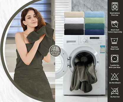 Extra Large Bath Towel Set of 4, Oversized Bath Sheet Super Soft Highly