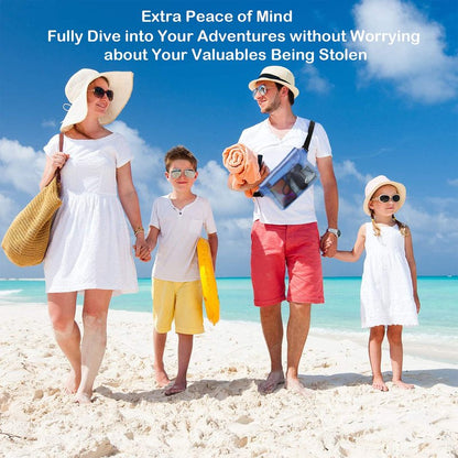 AiRunTech Waterproof Pouch with Waist Strap (2 Pack) | Beach Accessories Best Way to Keep Your Phone and Valuables Safe and Dry | Perfect for Boating Swimming Snorkeling Kayaking Beach Pool(Grey+Blue)