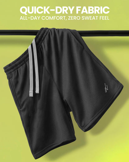 NY Threads Men's Athletic Shorts Quick Dry Loose-Fit Lightweight Running Workout Gym Shorts with Pockets, X-Large, Dark Grey