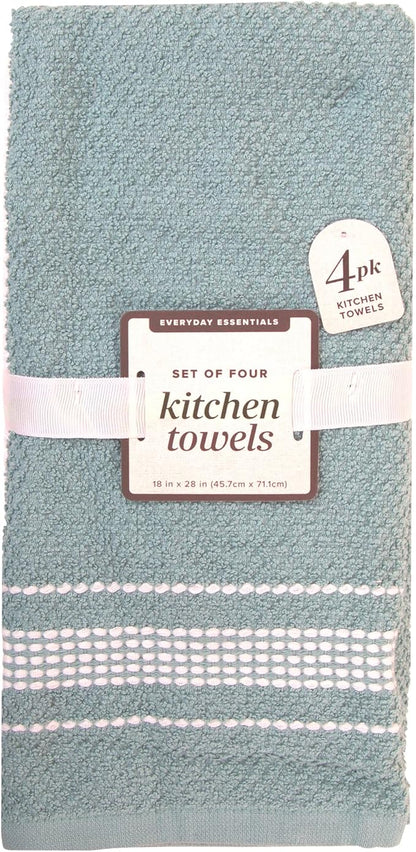 MosJos Kitchen Towels, Cotton Soft Large 18 x 28 Dobby Weave Super Absorbent