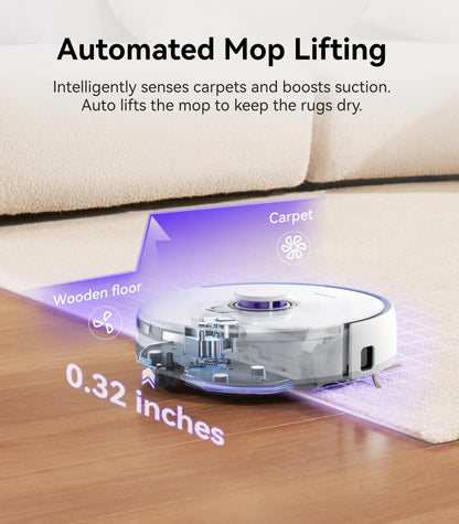 NARWAL Freo X Plus Robot Vacuum and Mop, 7-Week Dust Storage, 7800Pa Suction, Zero Tangles, Tri-Laser Obstacle Avoidance, LiDAR Navigation, Self Vacuum Cleaner for Pet Hair, Hard Floor, Carpet