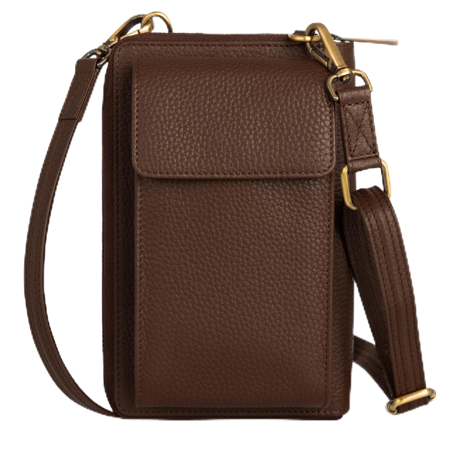 BULL GUARD Crossbody Leather Cell Phone Bag, Anti Theft and RFID Blocking