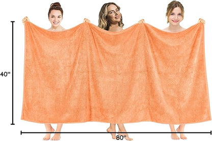 American Soft Linen 100% Cotton 600 GSM Turkish 40x80 Oversized Bath Towel Sheet