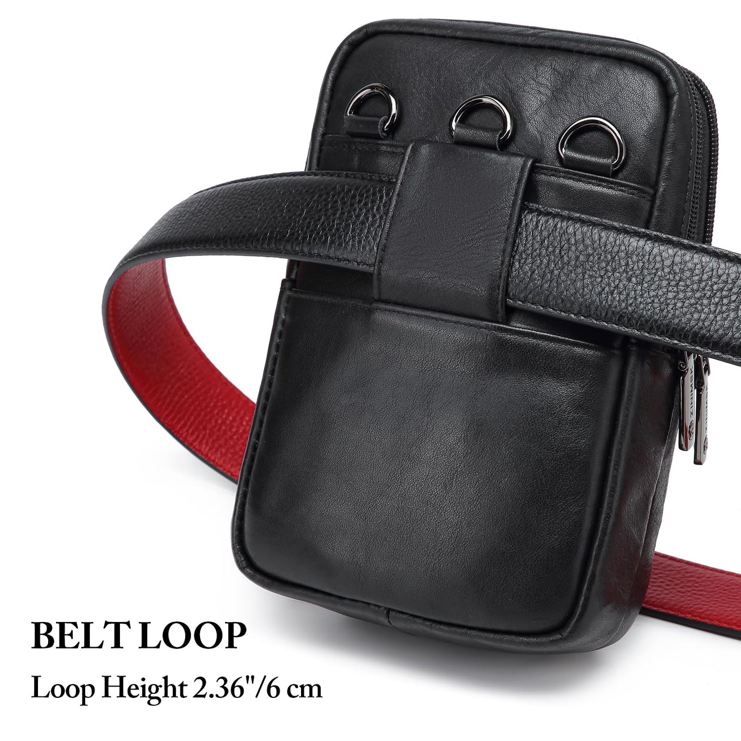 ZZNICK Genuine Leather Cell Phone Holster with Belt Loop