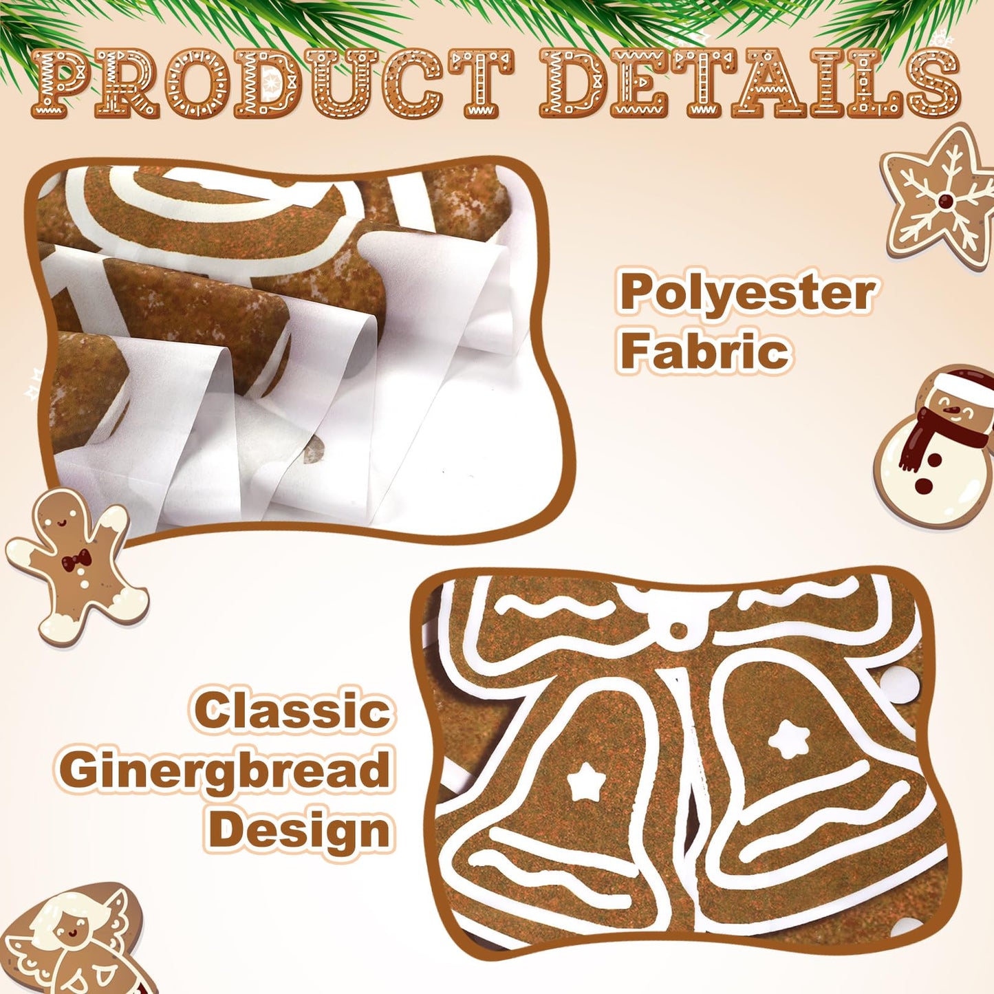 HunnmingRe 3 Pcs Christmas Gingerbread House Decorations Gingerbread Door Covers Backdrop Christmas Door Banners for Xmas Holiday Party Photography Photo Background Decor(Snowflakes Style)