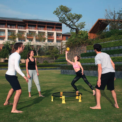 Blinngo Roundnet Game Set with 3 Balls and Strip Light (ONLY for Pro Kit) - Roundnet Game for Outdoor Indoor Lawn Beach Backyard and Park
