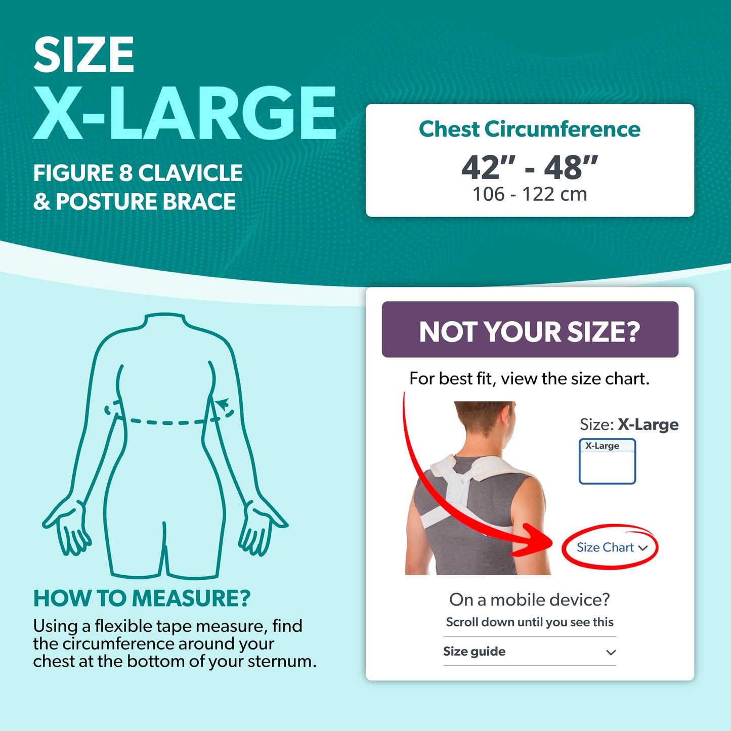 BraceAbility Clavicle Support Brace - XL Figure 8 Upper Back Brace Posture Corrector for Women and Men, Shoulder Straightener, Kyphosis Relief, Sling for Injuries and Fractures (Extra Large)