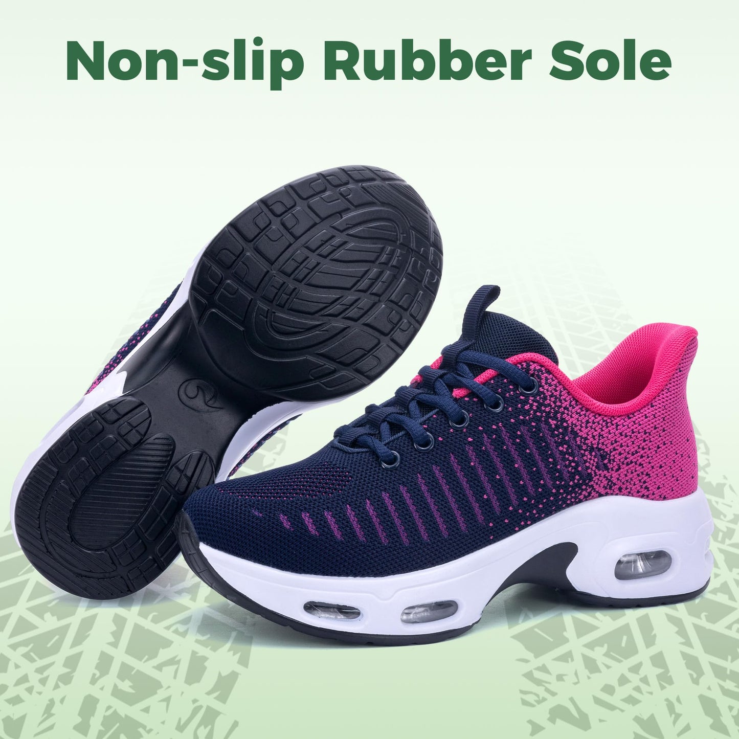 Women's Sneakers Slip on Walking Tennis Shoes Easy to Wear RoseBlue US 7