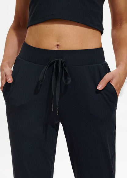 Libin Women's Joggers Pants Athletic Sweatpants with Pockets Dance Running Tapered Casual Pants for Workout,Lounge, Black XL