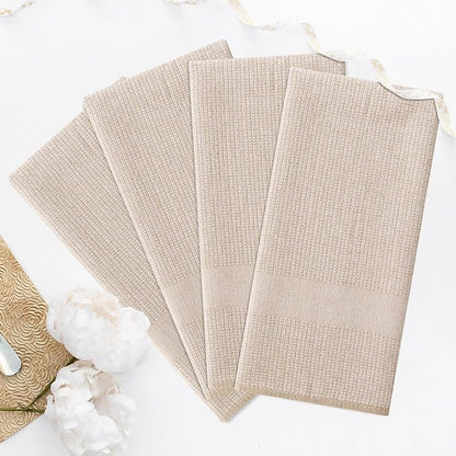 Homaxy Premium Kitchen Towels, Large Cotton Kitchen Hand Towels, Flat and Terry