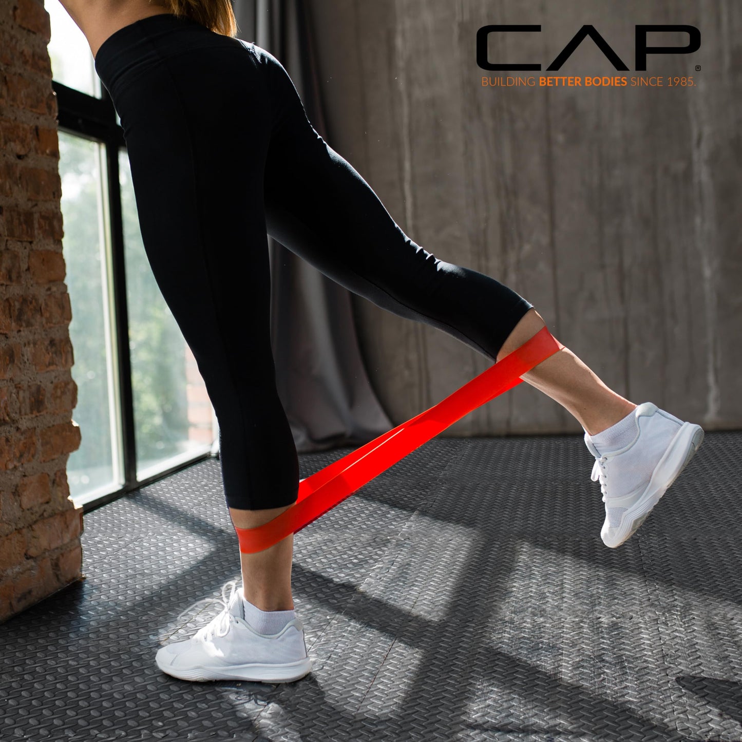 CAP Barbell 3/4-Inch Interlocking EVA Foam Exercise Puzzle Mat Home Gym Flooring - 3 Pack | 24" x 24" x 3/4" | Diamond Pattern - Black