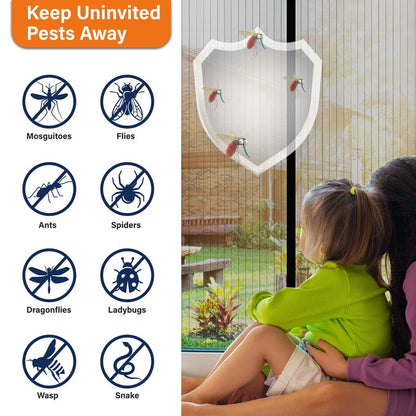 Magnetic Screen Door，Screen Door Mesh，Keep Bugs Out, Heavy-Duty Mesh Curtain,Pet and Kid Friendly, Works with Front Doors, Sliding Doors（39 x 82 Inches