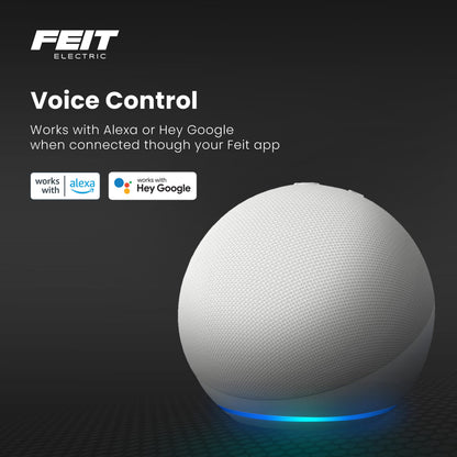 Feit Electric BR30 Smart Flood Light Bulb,2.4GHz WiFi Color Changing and Dimmable, No Hub, Works with Alexa or Google Assistant, BR30/RGBW/CA/AG, 65W, Multi-Color (RGBW), 1 Count (Pack of 1)